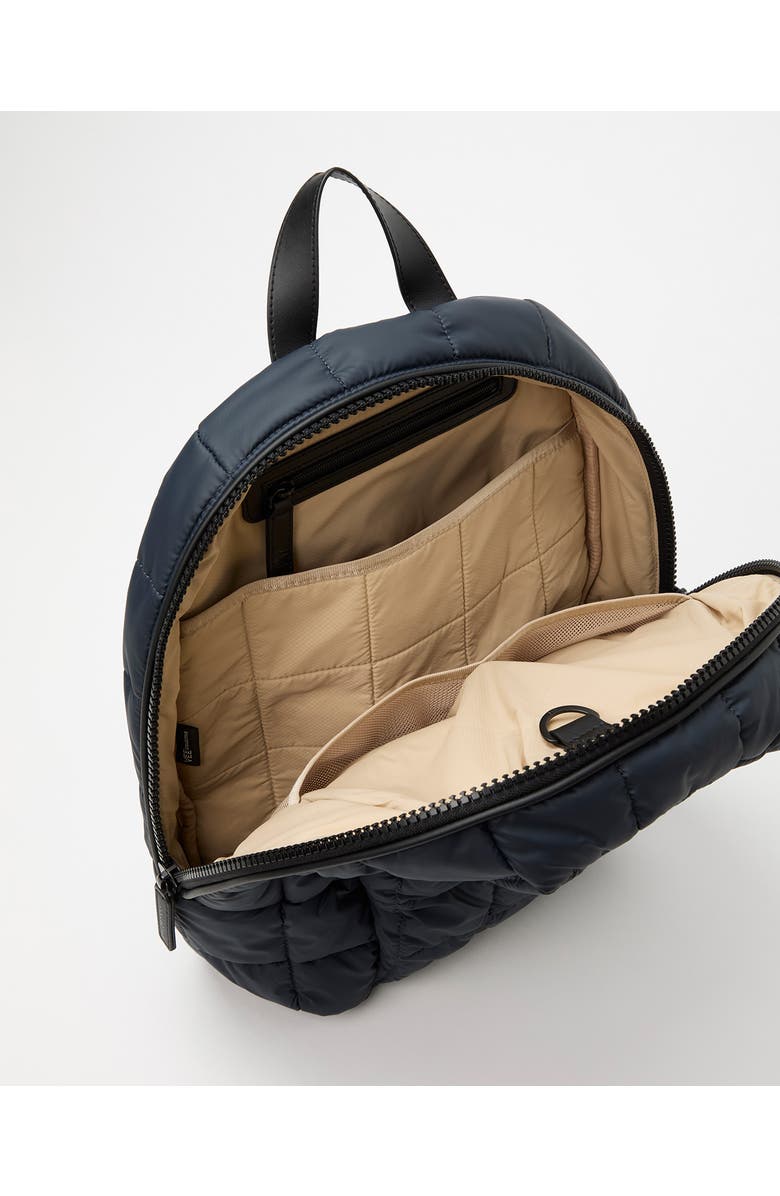 VeeCollective Porter Quilted Recycled Nylon Backpack, Alternate, color, Dark Navy Blu