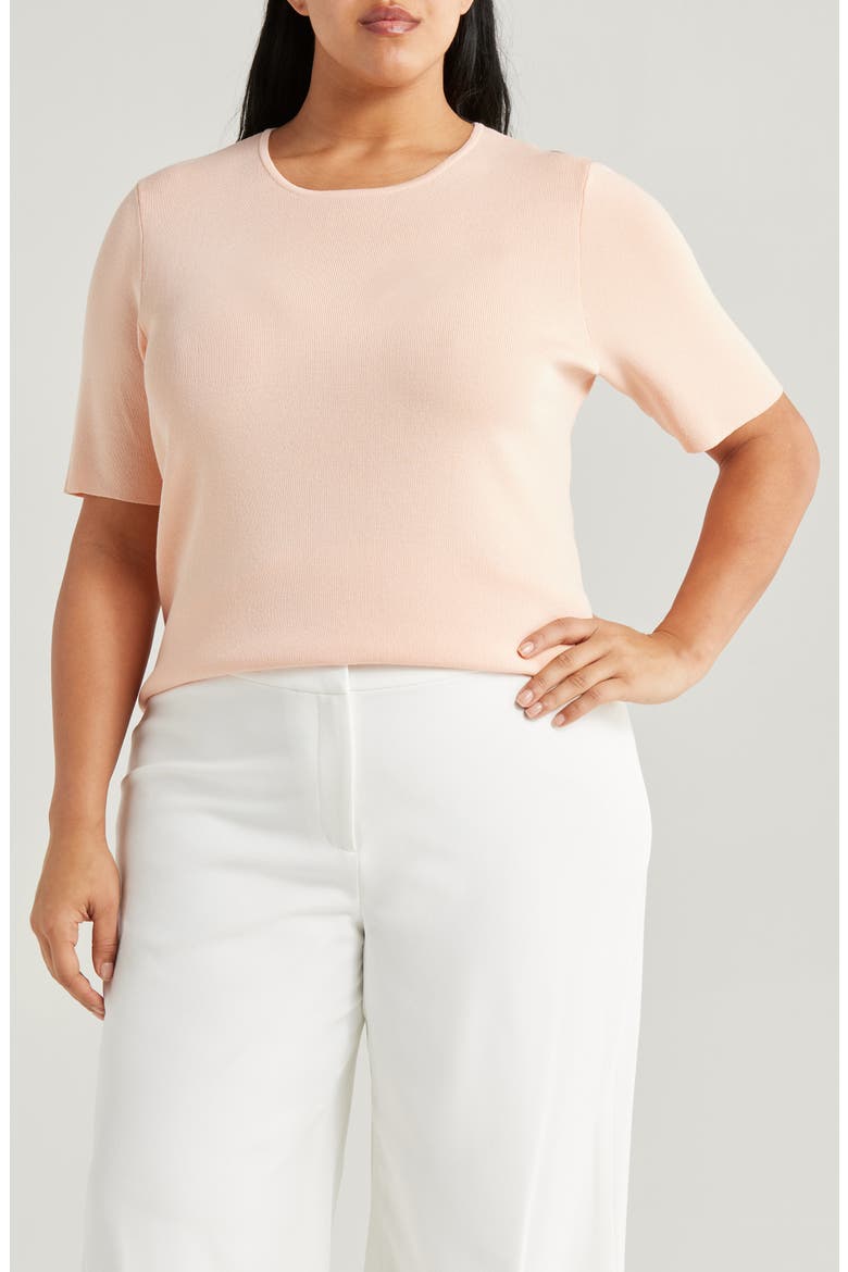 Short Sleeve Sweater, Main, color, PARFAIT