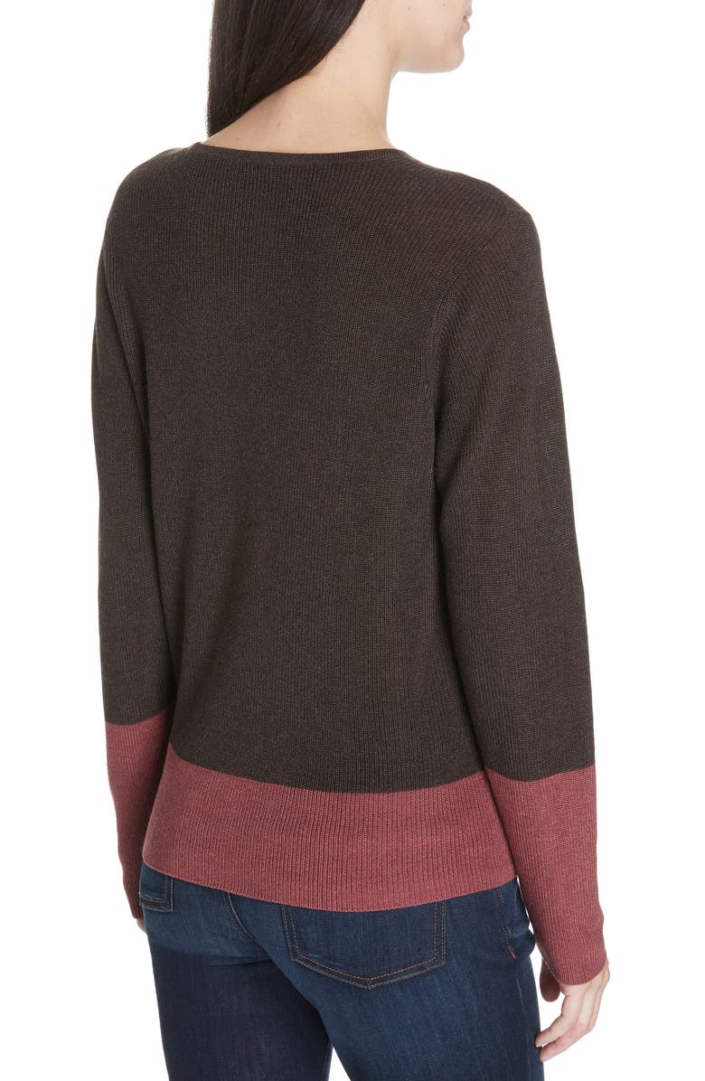 Eileen Fisher Colorblock Tencel<sup>®</sup> Lyocell & Silk Sweater, Alternate, color,