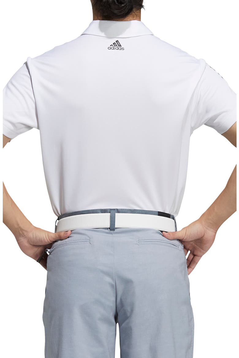 Men's 3-Stripes Polo, Alternate, color, WHITE/ BLACK