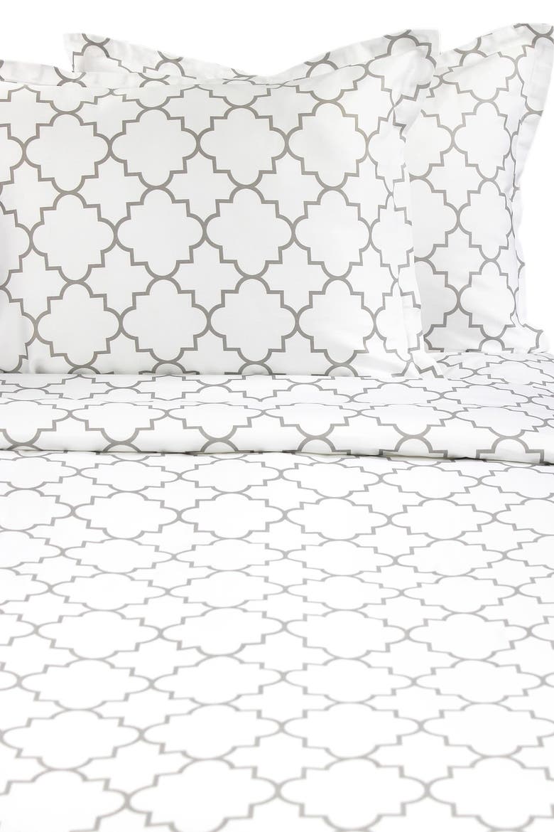 400TC Lattice 3-Piece Sheet Set - Twin, Alternate, color, GREY