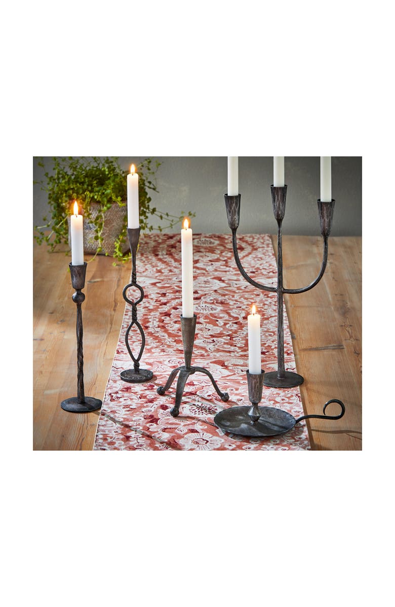 tag Cody Black Metal Trident Taper Candlestick Holder Set, Alternate, color, Black