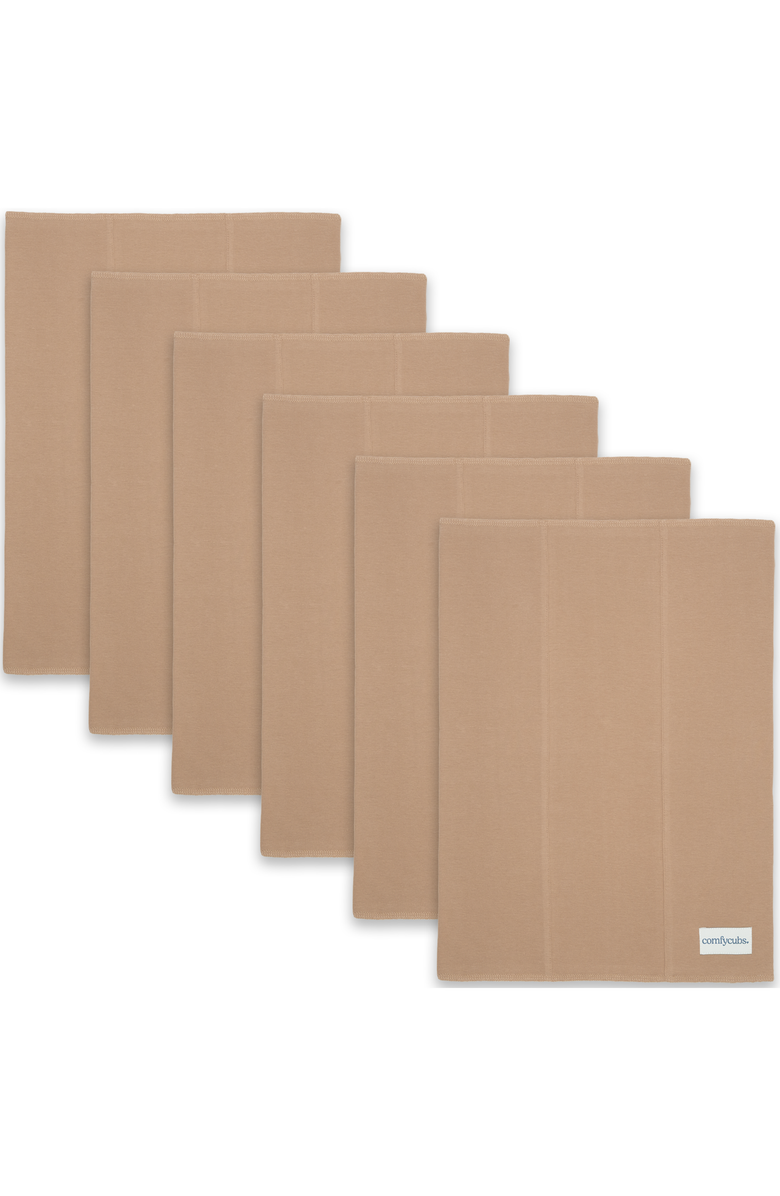 Comfy Cubs Cotton Burp Cloths - Pack of 6, Main, color, Cedar
