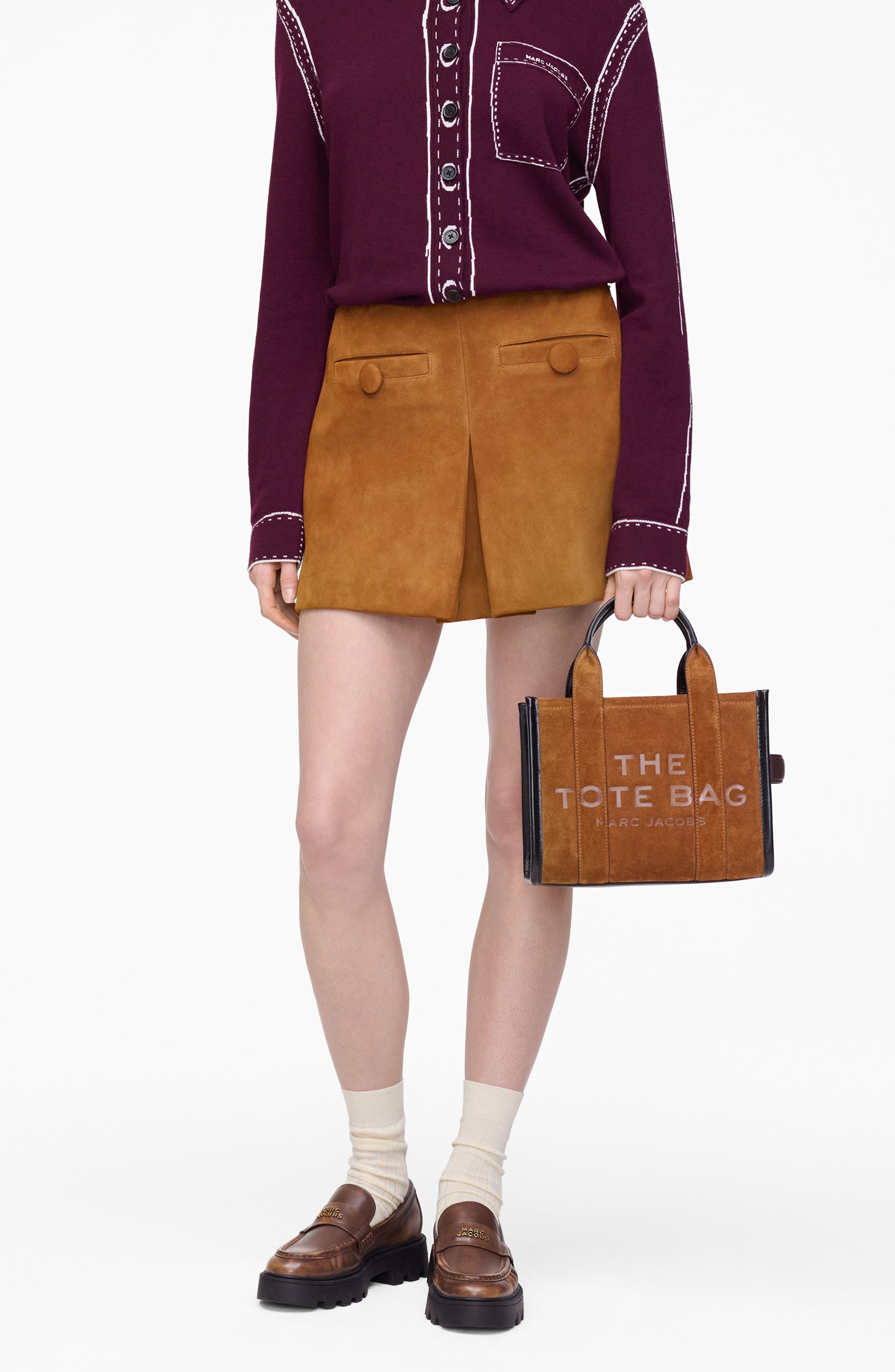 Marc Jacobs The Suede Small Tote, Alternate, color, 