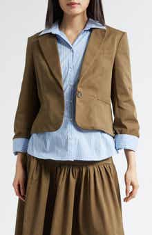 Peri Stretch Cotton Twofer Blazer
