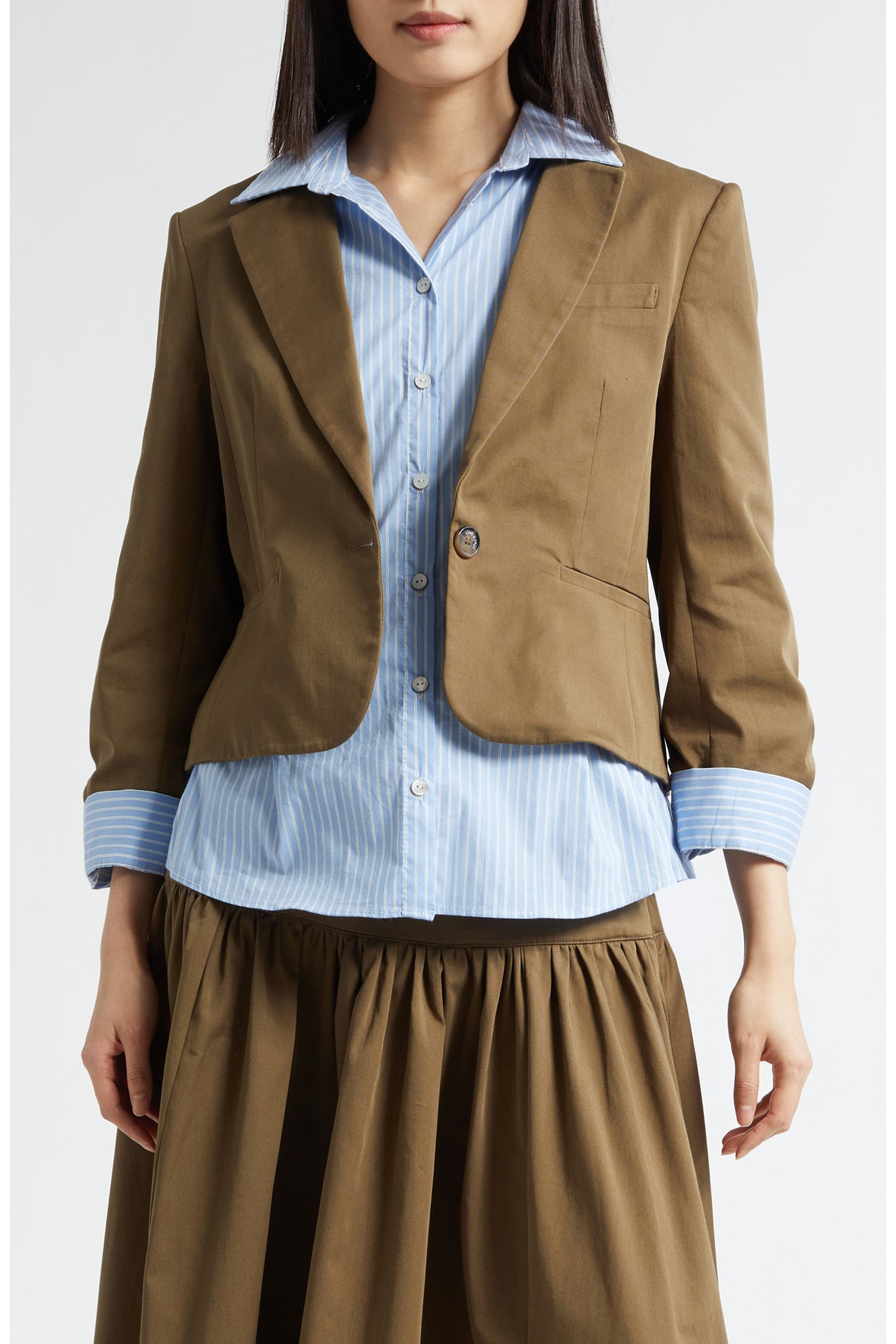 Fall Peri Cinq à Sept Peri Stretch Cotton Twofer Blazer (Women) | Nordstromrack