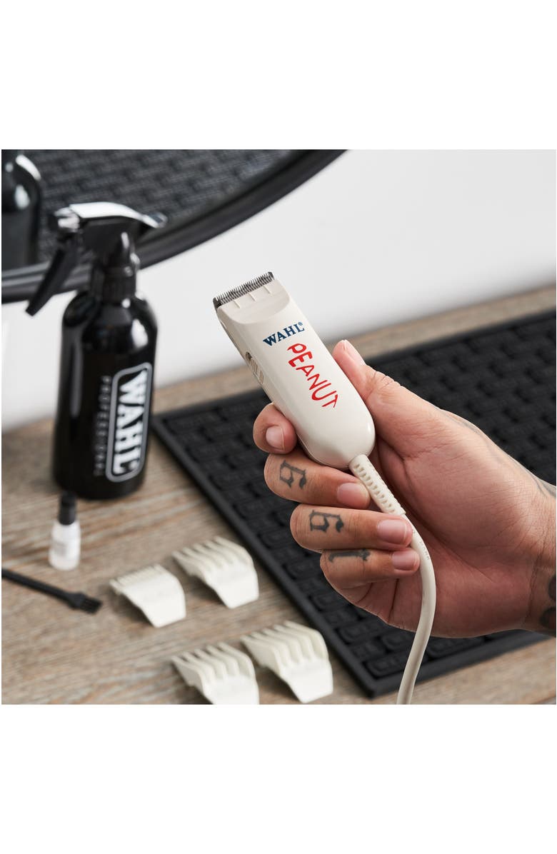 Wahl Professional Classic Peanut - Professional Beard Trimmer and Hair Clipper Kit - Adjustable Hair Cutting Tool with 4 Guide Combs, Alternate, color, White