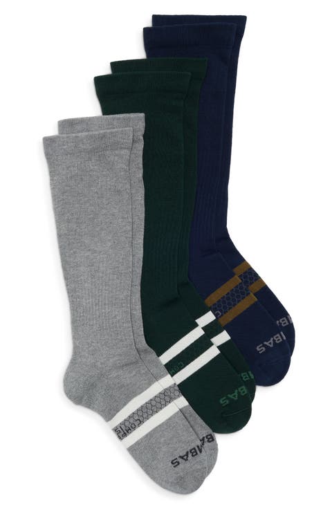 3-Pack Graduated Compression Crew Socks