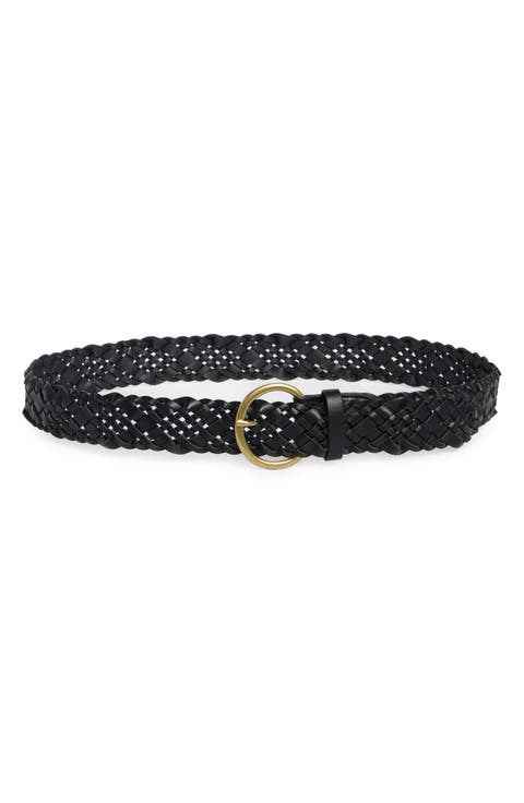 Braided Faux Leather Belt