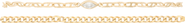 CUFFED BY NANO Marquise Bezel Dainty 14k Gold Filled Bracelet Two Stack