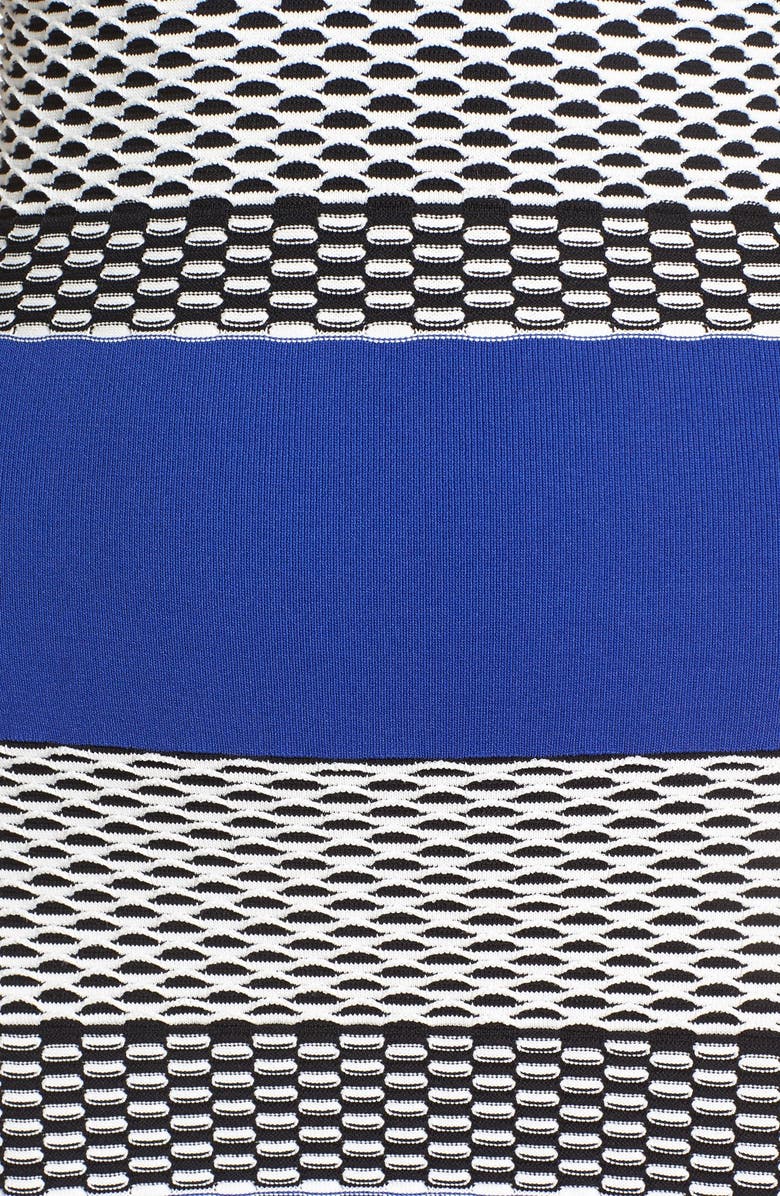 KENDALL + KYLIE Graphic Stripe Body-Con Dress, Alternate, color, 