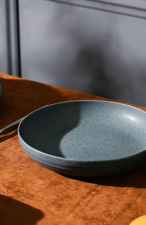 Stone Lain Elio Stoneware 4-piece Pasta Bowl Set In Blue