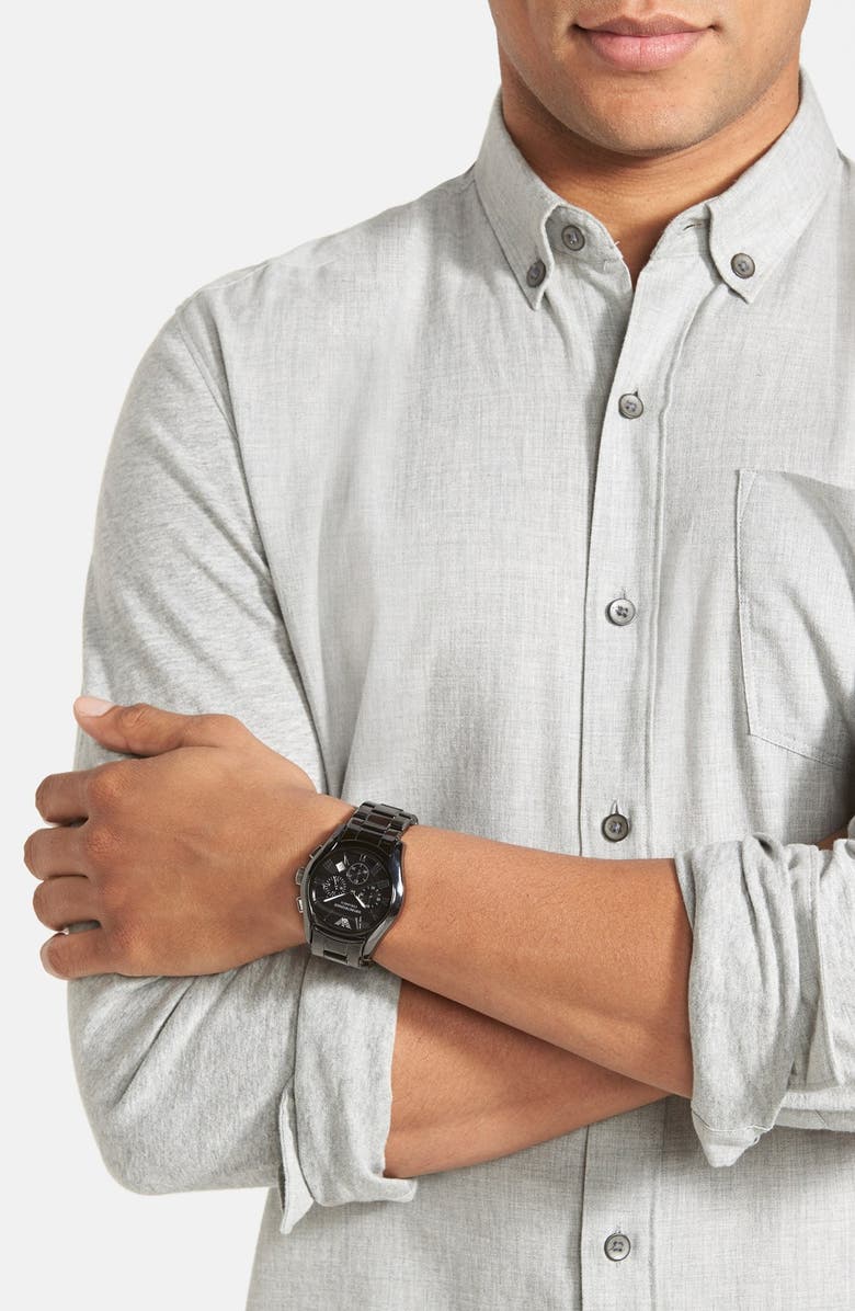 Emporio Armani Large Ceramic Chronograph Watch, 42mm, Alternate, color, 