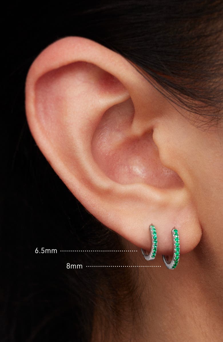 MARIA TASH Emerald Eternity Single Clicker Hoop Earring, Alternate, color,