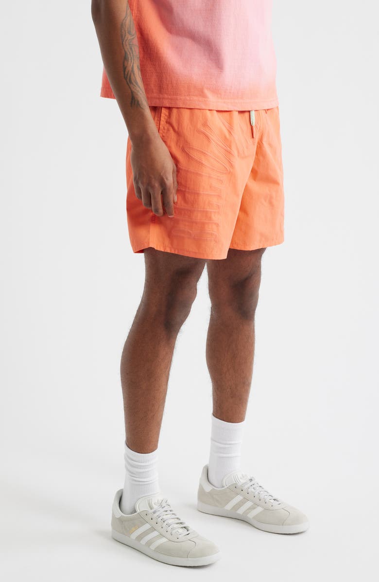 Billionaire Boys Club BB Sunrise Drawstring Nylon Shorts, Alternate, color, Coral Quartz