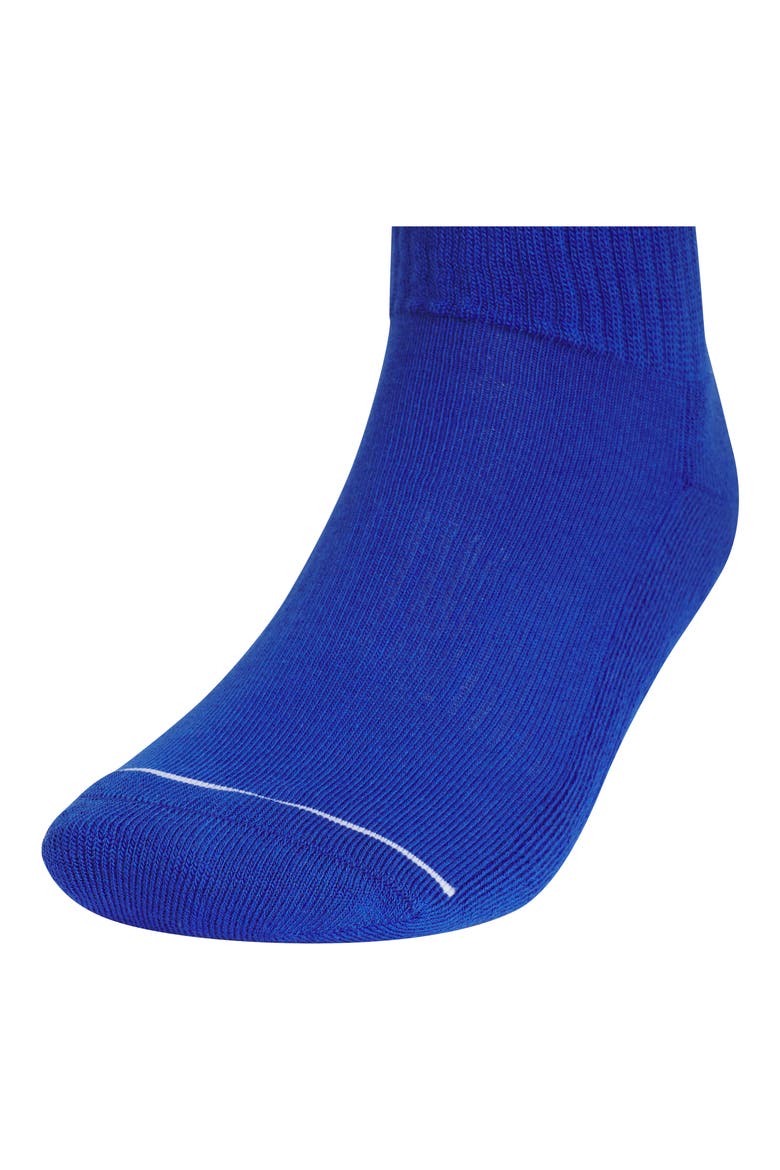 Gender Inclusive Originals Trefoil 3-Pack Rib Crew Socks, Alternate, color, ROYAL BLUE/ WHITE GREY/ GREEN