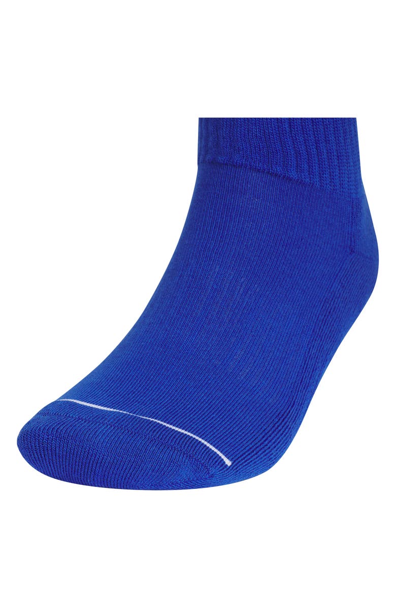 adidas Gender Inclusive Originals Trefoil 3-Pack Rib Crew Socks, Alternate, color, Royal Blue/ White Grey/ Green