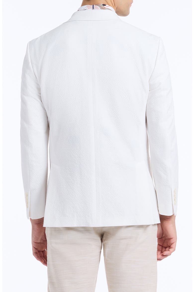 Harston Tailored Fit White Seersucker Sport Coat, Alternate, color, WHITE