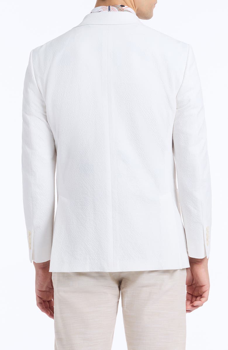Robert Graham Harston Tailored Fit White Seersucker Sport Coat, Alternate, color, 