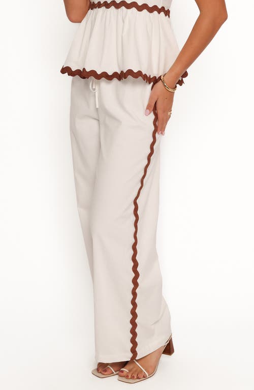 Petal And Pup Petal & Pup Mollymook Rickrack Trim Cotton Wide Leg Pants In White