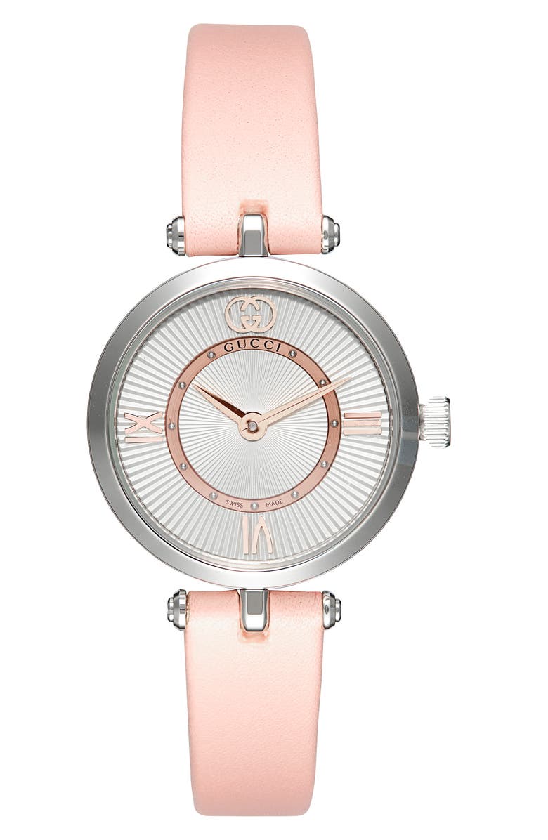Gucci Model 2000 Leather Strap Watch, 24mm, Main, color, 