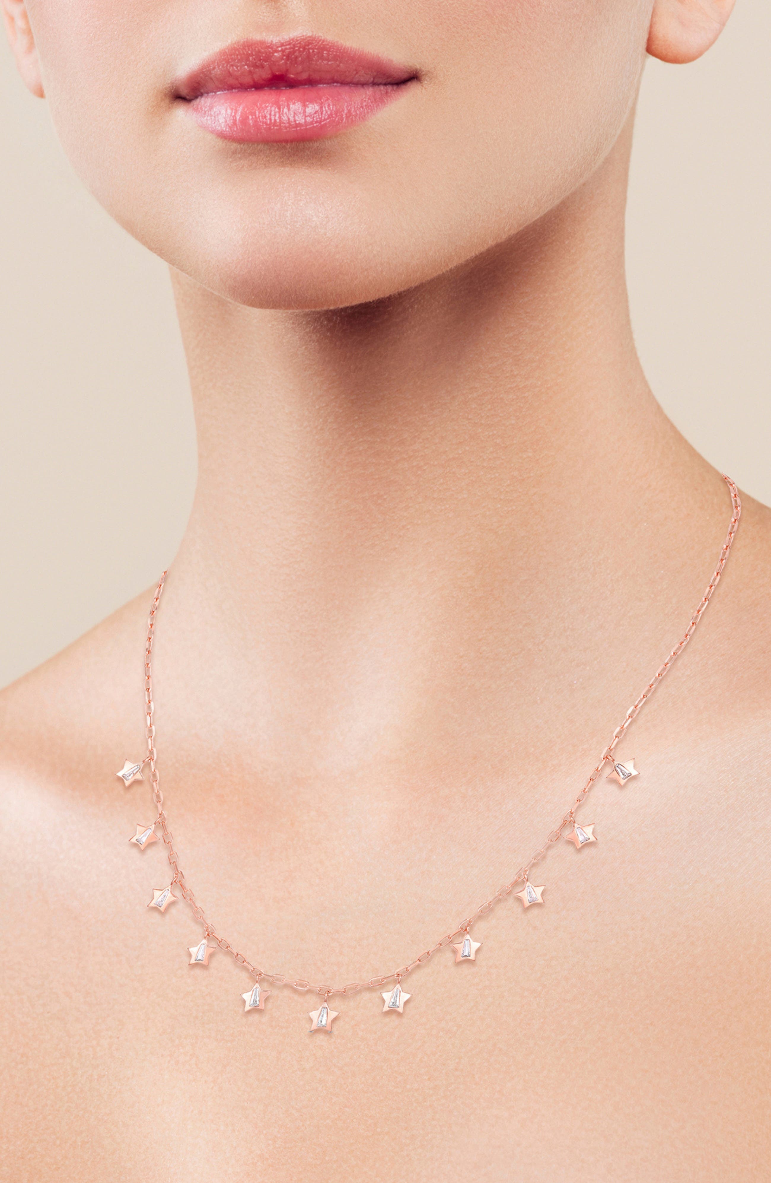 GLAZE JEWELRY 14k Gold Plate Star Cubic Zirconia Pendant Necklace ...