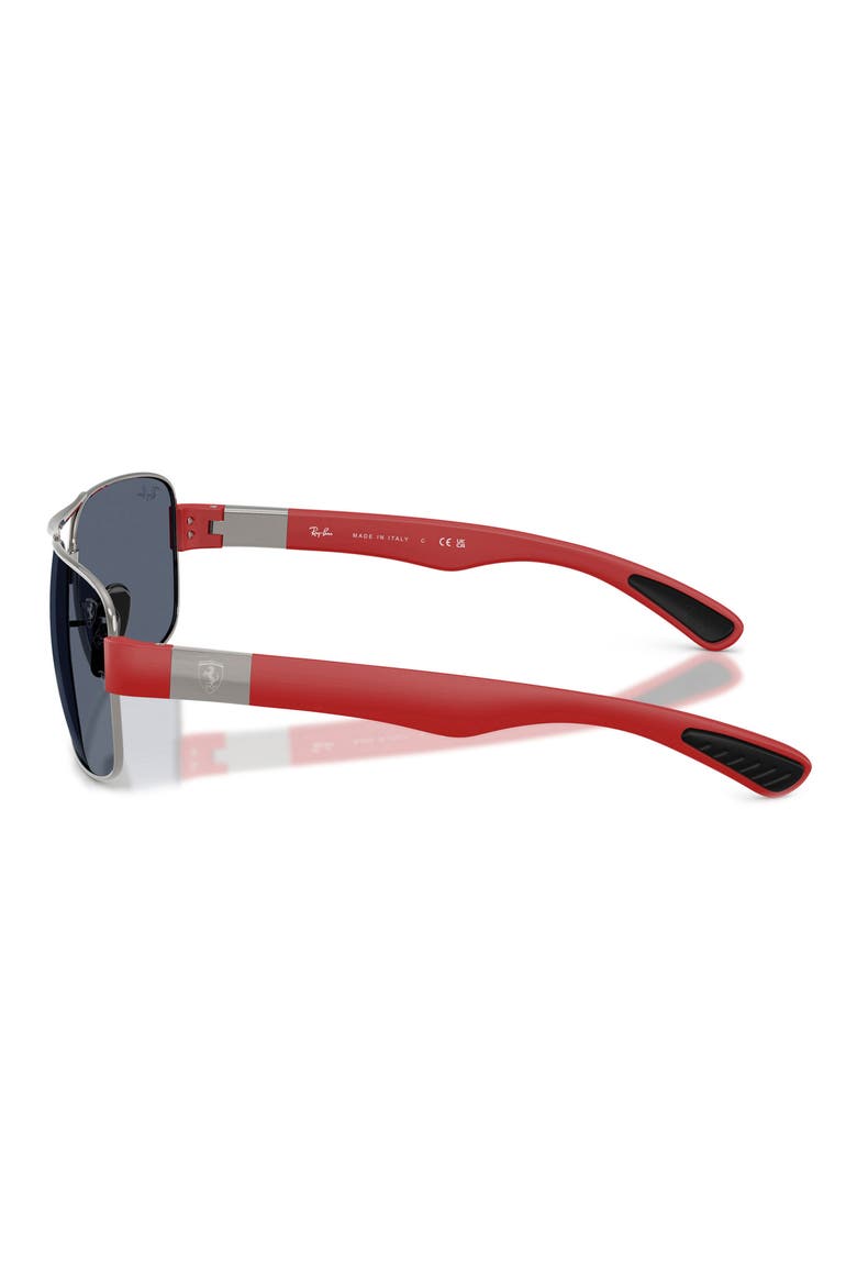 64mm Polarized Square Sunglasses, Alternate, color, GUNMETAL / DARK GREY