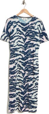 Diane von Furstenberg Florence Short Sleeve Cotton & Silk Dress