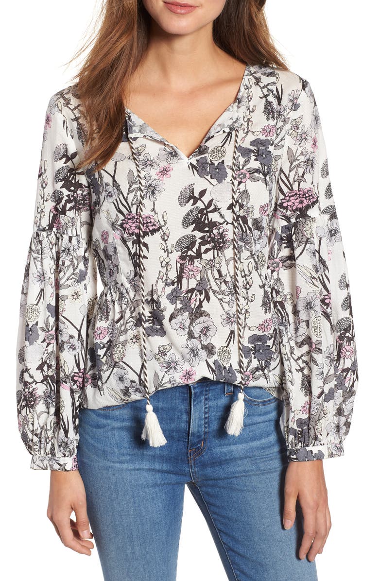 Caslon<sup>®</sup> Woven Print Top, Main, color, 