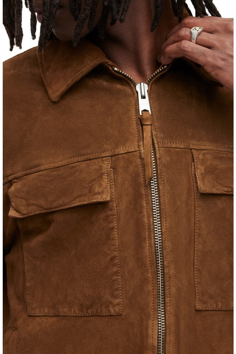Cozza Suede Jacket, Alternate, color, MOCHA BROWN