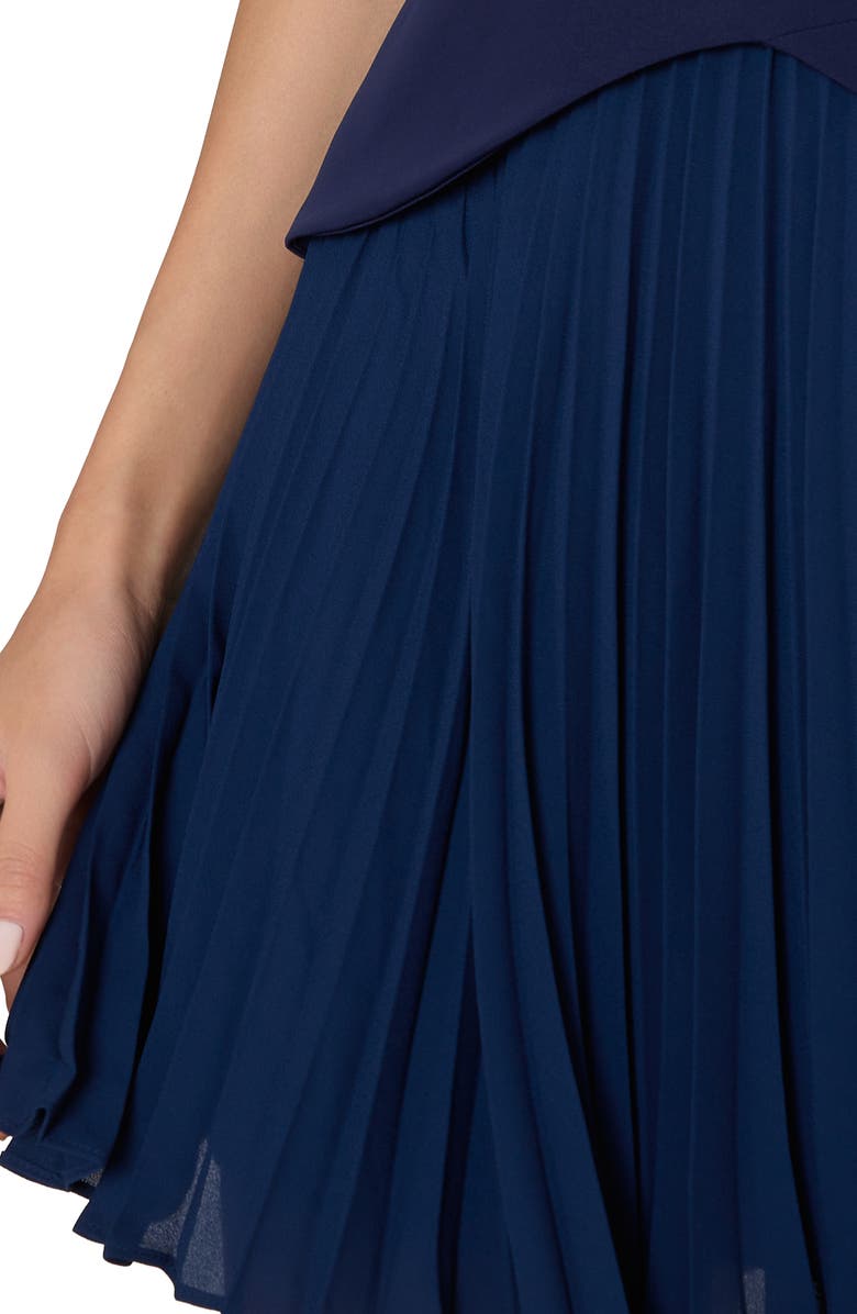 Milly Haddy Pleated Minidress, Alternate, color, Navy