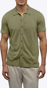 Cuts Riviera Cotton Blend Knit Camp Shirt