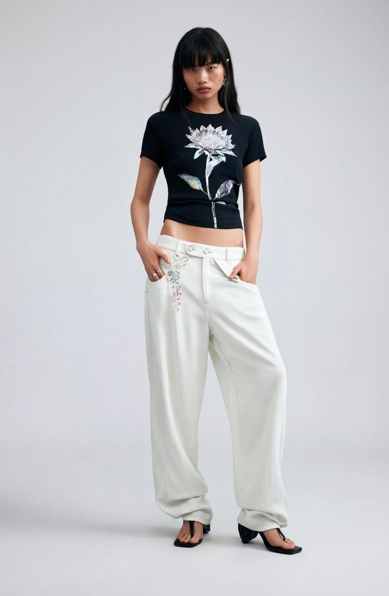 Desigual Flower Graphic T-Shirt, Alternate, color, 