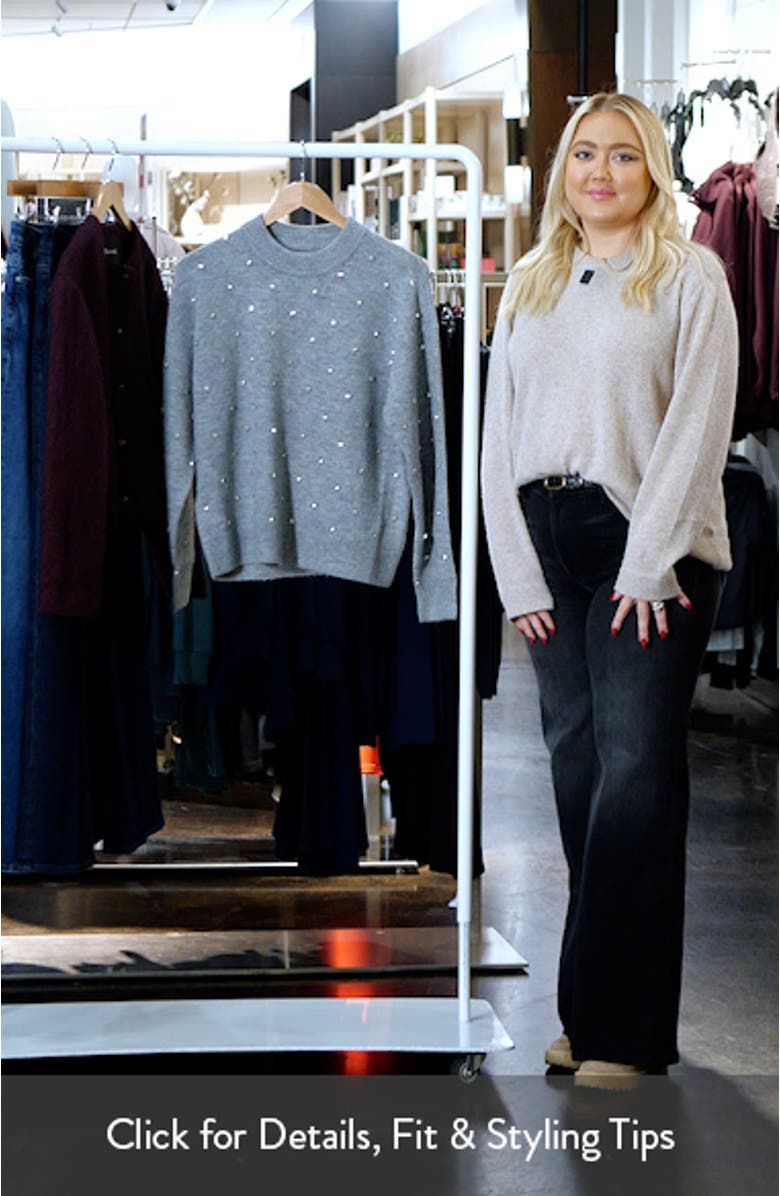 Aura Rhinestone Crewneck Sweater, sales video thumbnail
