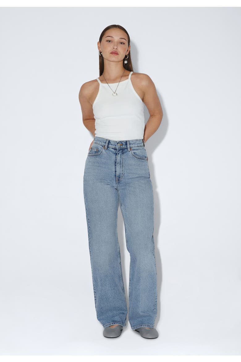 Echo High Straight Jeans, Alternate, color, Bay Blue Jay