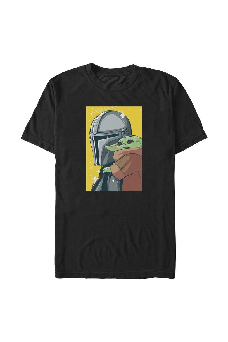 Men's Star Wars The Mandalorian and Grogu Retro Animated The Child Art  Graphic T-Shirt, Main, color, Black