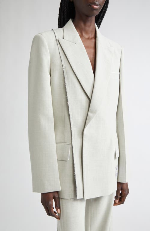 Shop Victoria Beckham Raw Seam Wool Blend Blazer