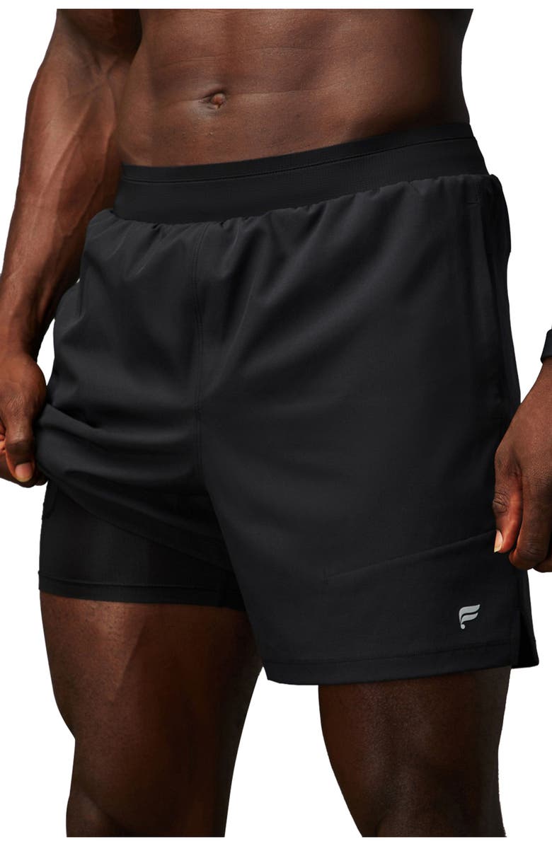 Fabletics The Fundamental Short II Lined 5", Main, color, Black/Black