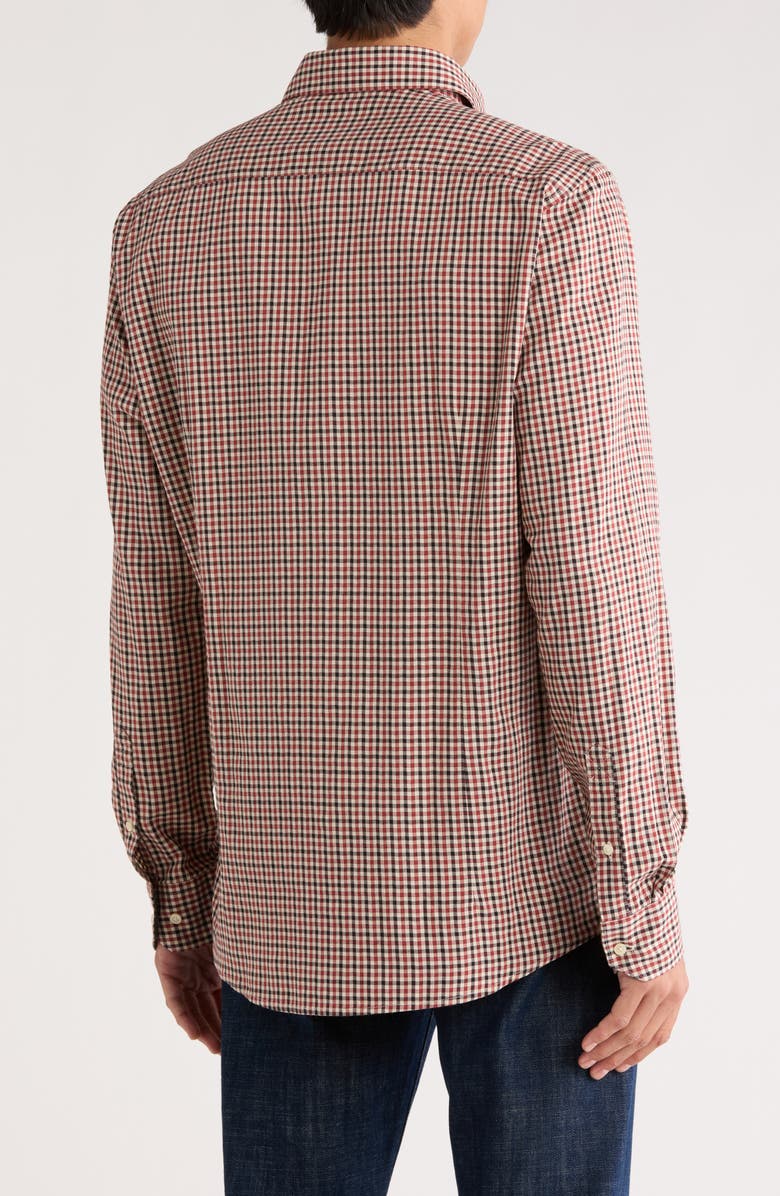 Barbour Padshaw Tailored Fit Check Button-Down Shirt, Alternate, color, Ecru