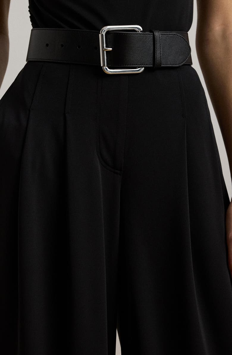 Lauren Ralph Lauren Jersey Wide Leg Pants, Alternate, color, Black