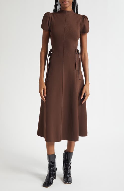 3.1 Phillip Lim Tulip-sleeve Compact Rib Midi Dress In Multi