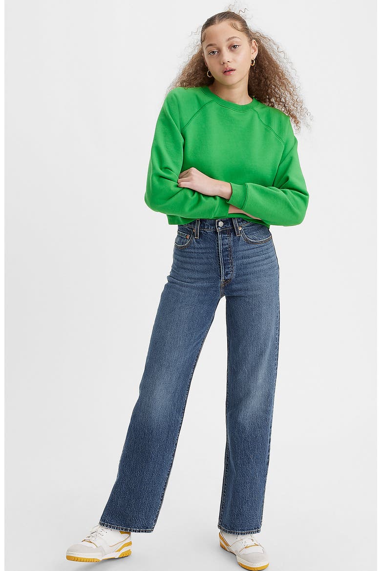 Ribcage High Waist Straight Leg Jeans, Alternate, color, VALLEY VIEW