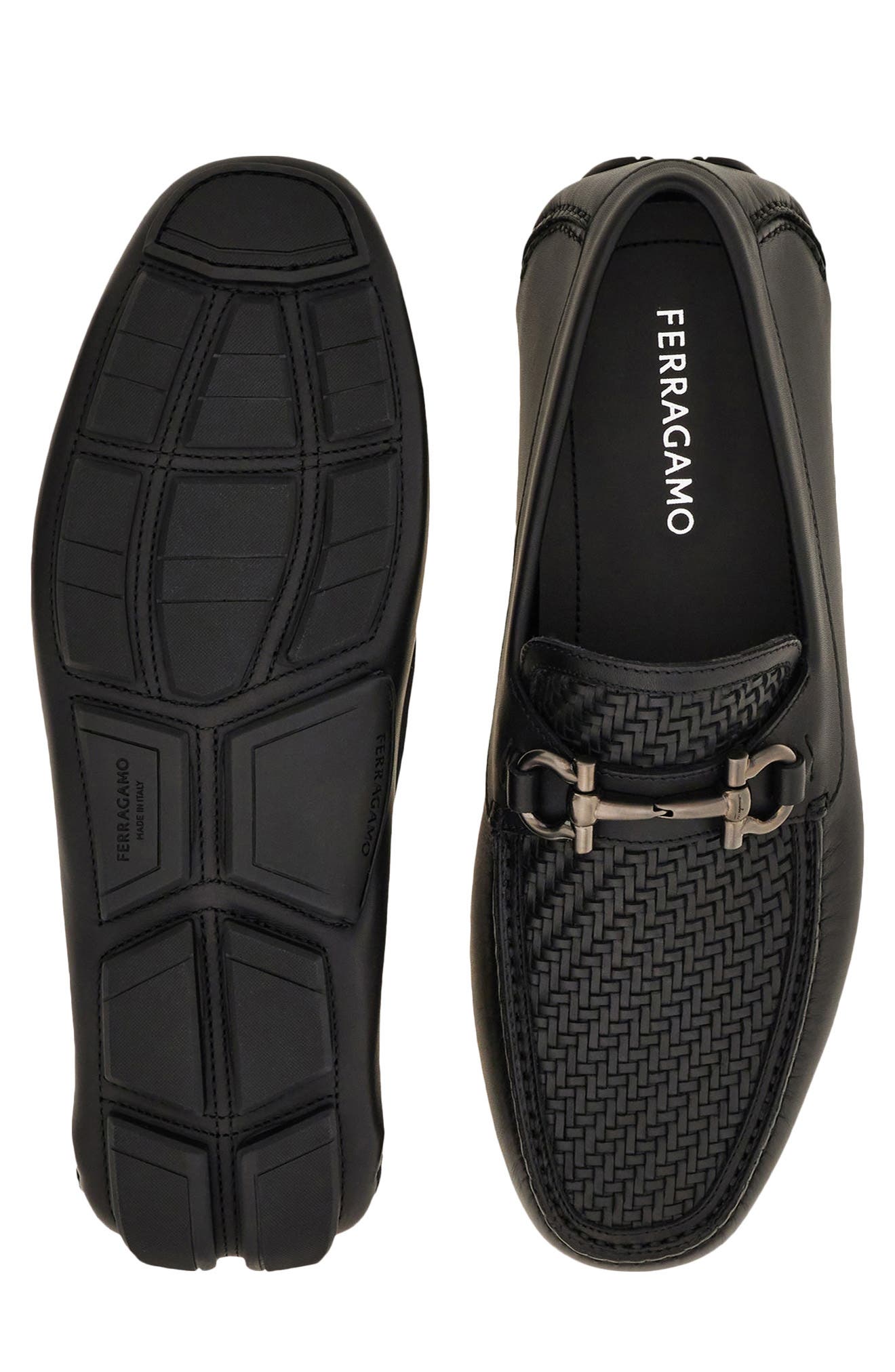 FERRAGAMO Parigi Bit Driving Shoe, Alternate, color, Nero Nero Nero