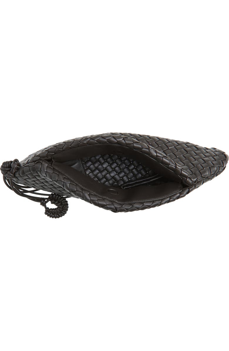 Bottega Veneta Small Onda Intrecciato Leather Clutch, Alternate, color, Espresso