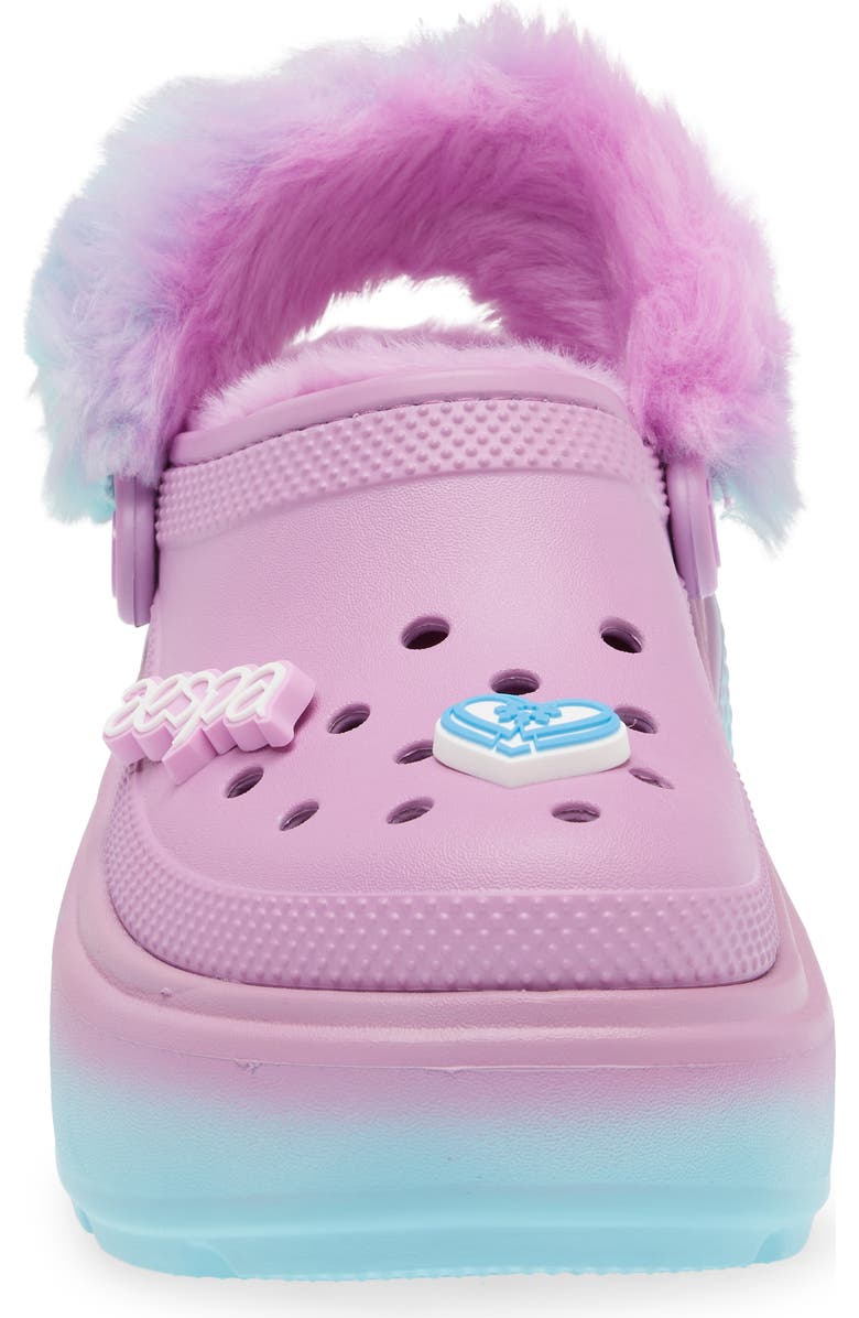 CROCS x Aespa Stomp Faux Fur Lined Clog, Alternate, color,