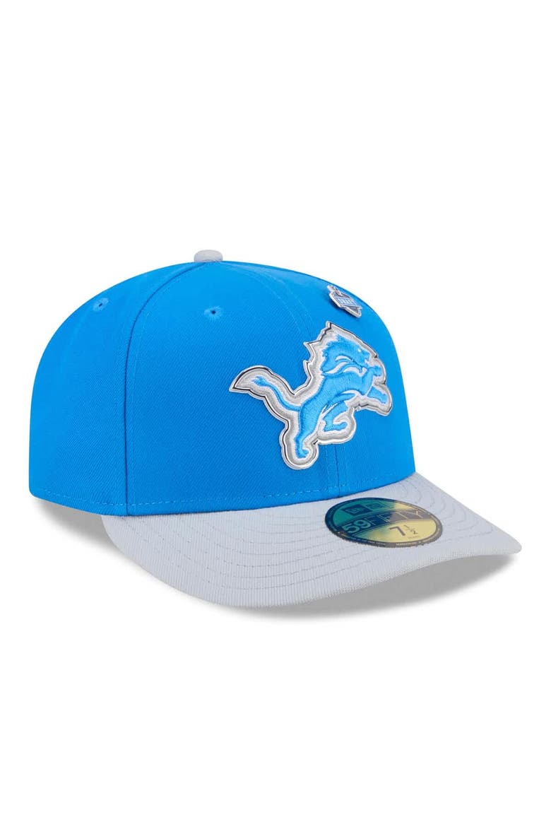 Men's New Era  Blue/Silver Detroit Lions 2026 NFL Draft Pre-Curved 59FIFTY Fitted Hat, Alternate, color, Blue