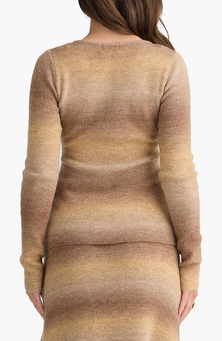 Talisman the Label Essence Cardigan, Alternate, color, Caramel Ombre