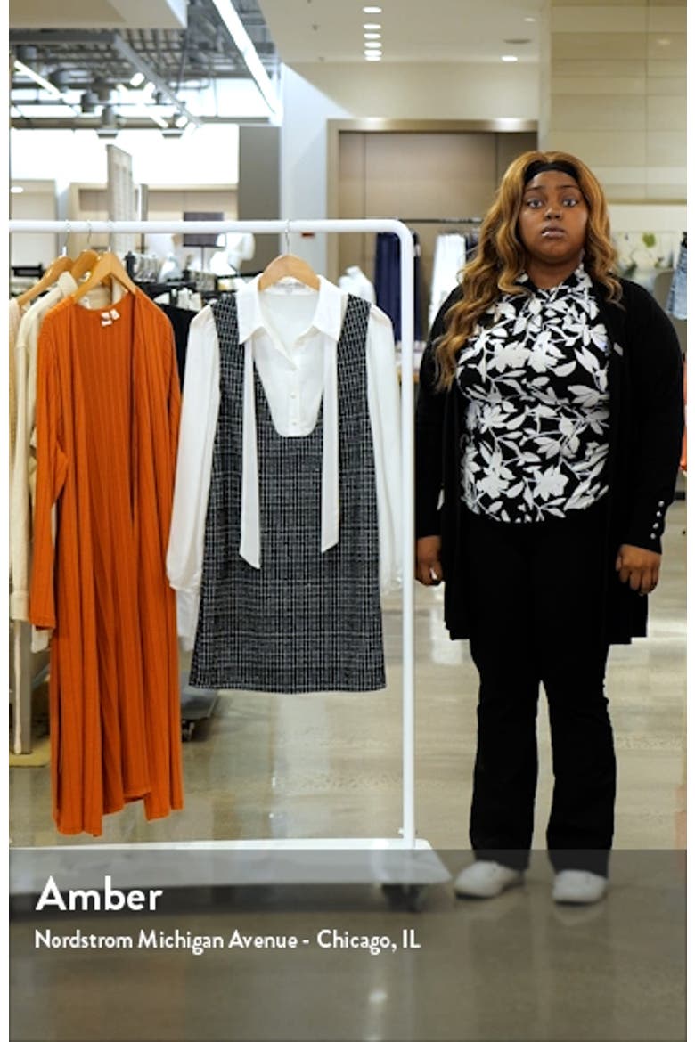 Mixed Media Long Sleeve Shift Dress video
