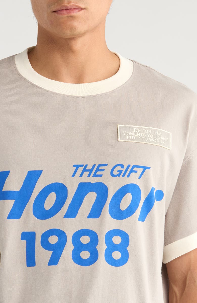 HONOR THE GIFT Mulitbox Ringer Graphic T-Shirt, Alternate, color, Stone