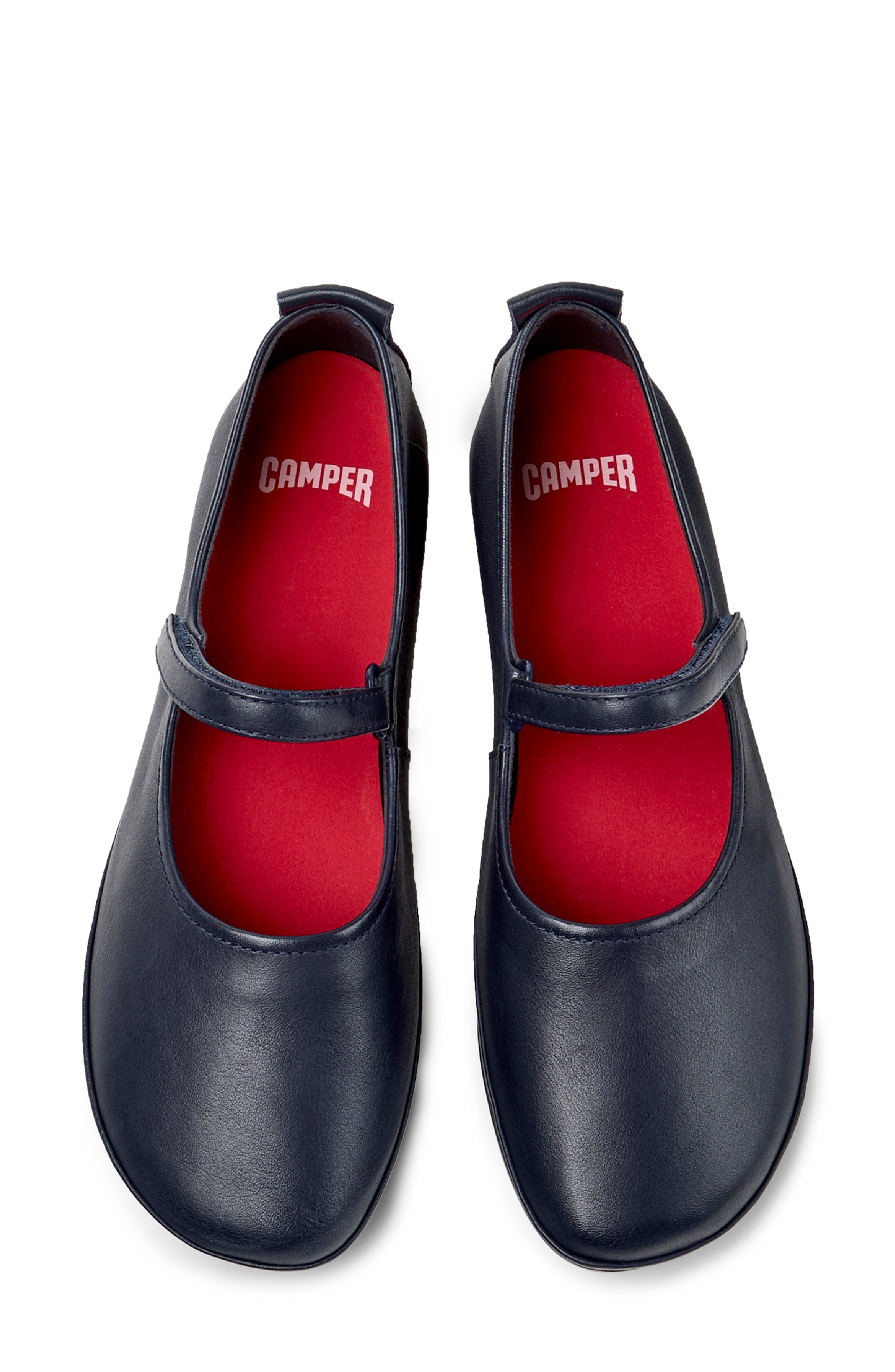 Right Nina Mary Jane Flat, Alternate, color, DARK BLUE